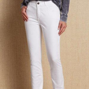 Soft Surroundings White Straight Leg Jeans NWT 12